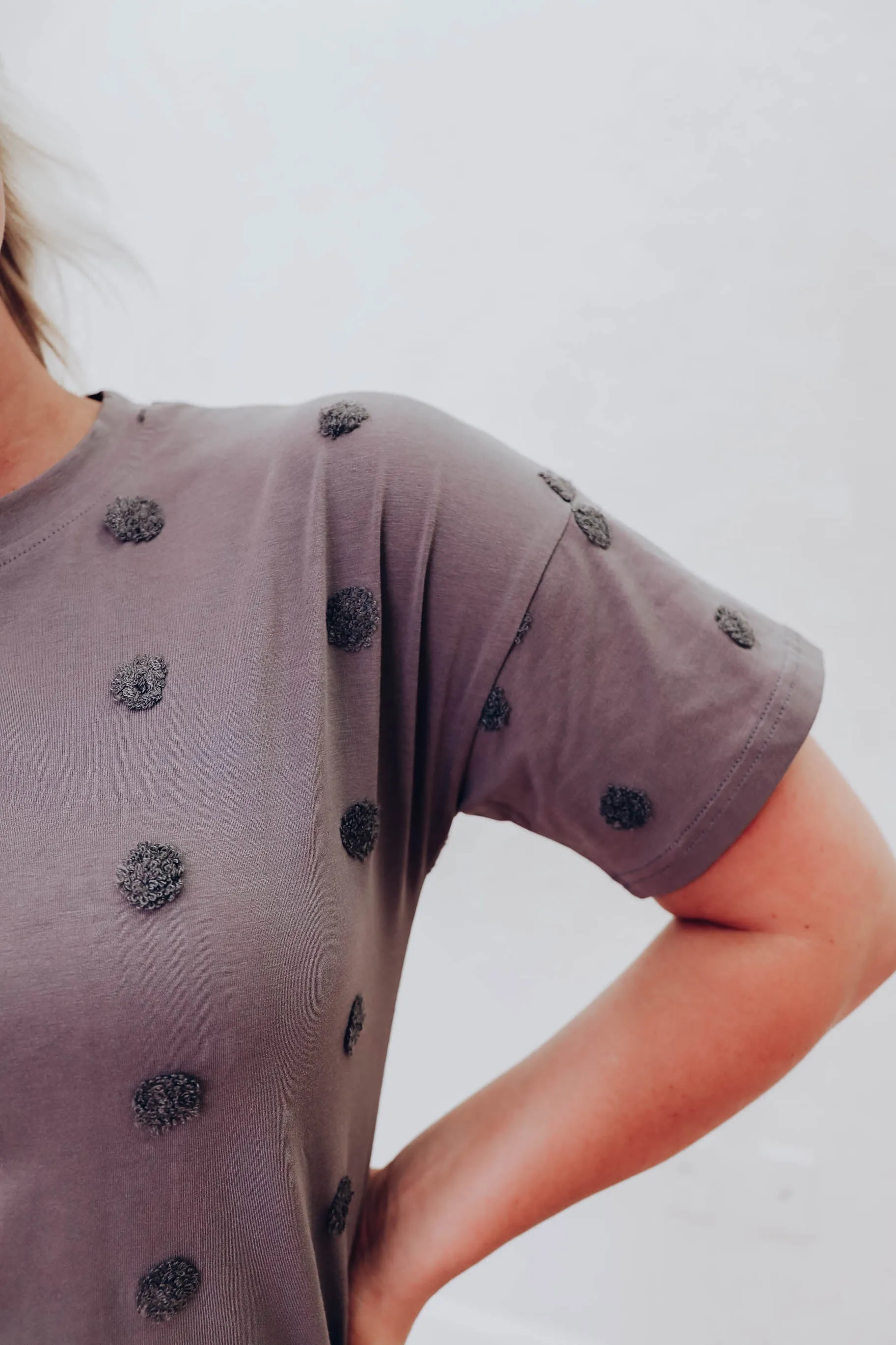 Percy Pom Pom Tee - Charcoal