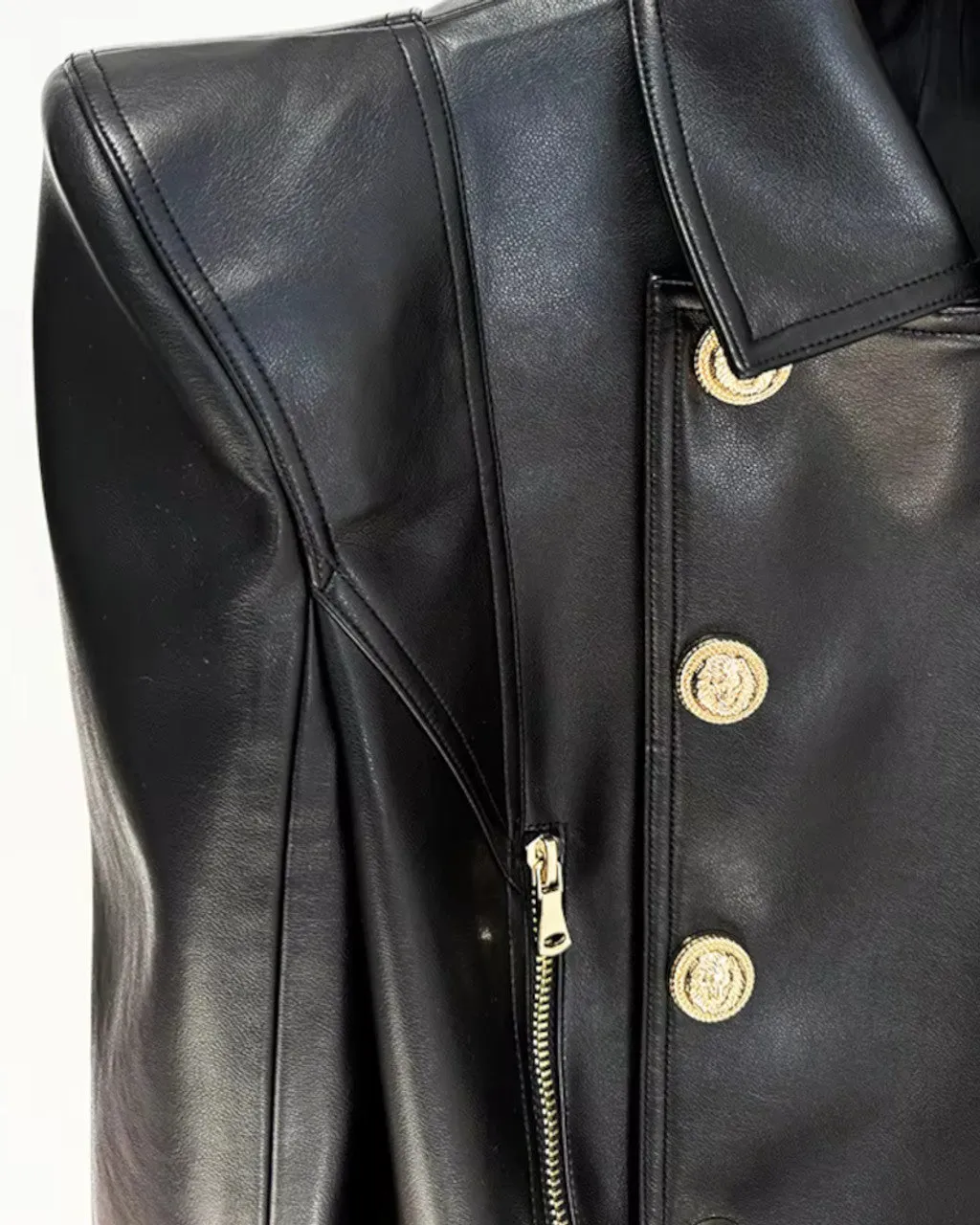 Perfecto cropped leather jacket in black