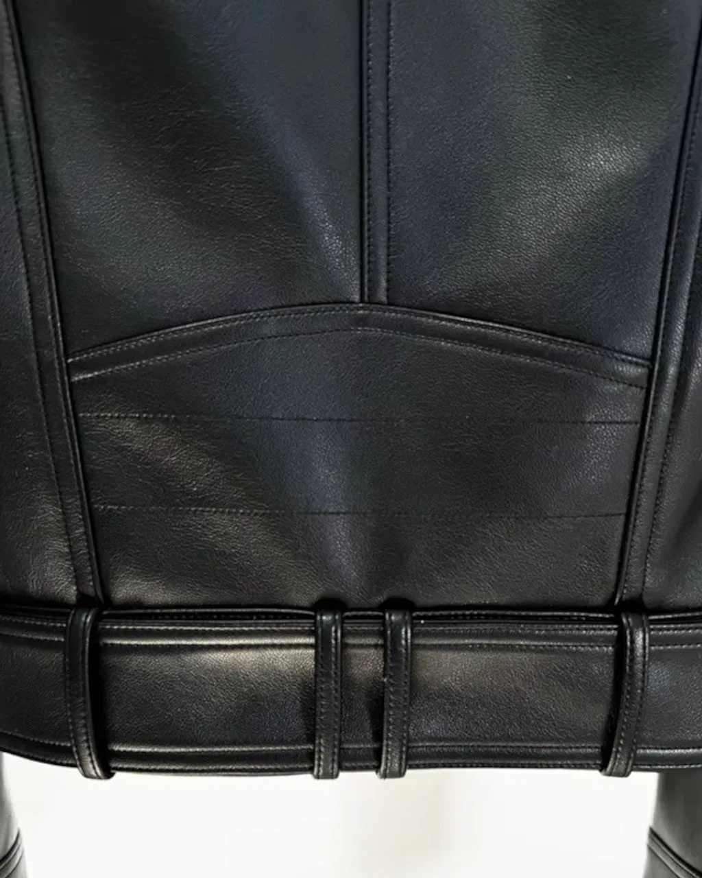 Perfecto cropped leather jacket in black