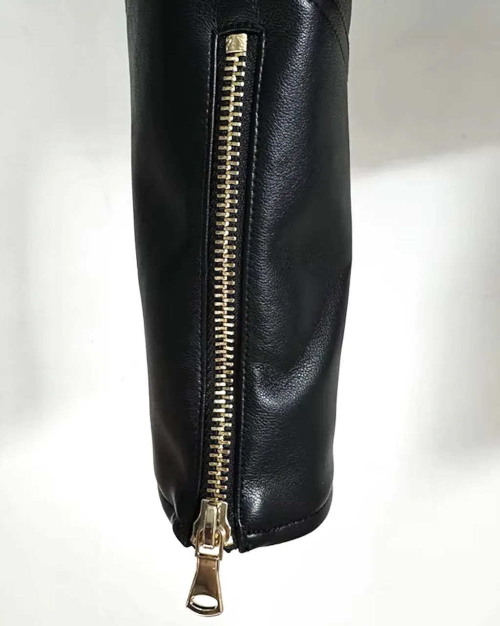 Perfecto cropped leather jacket in black