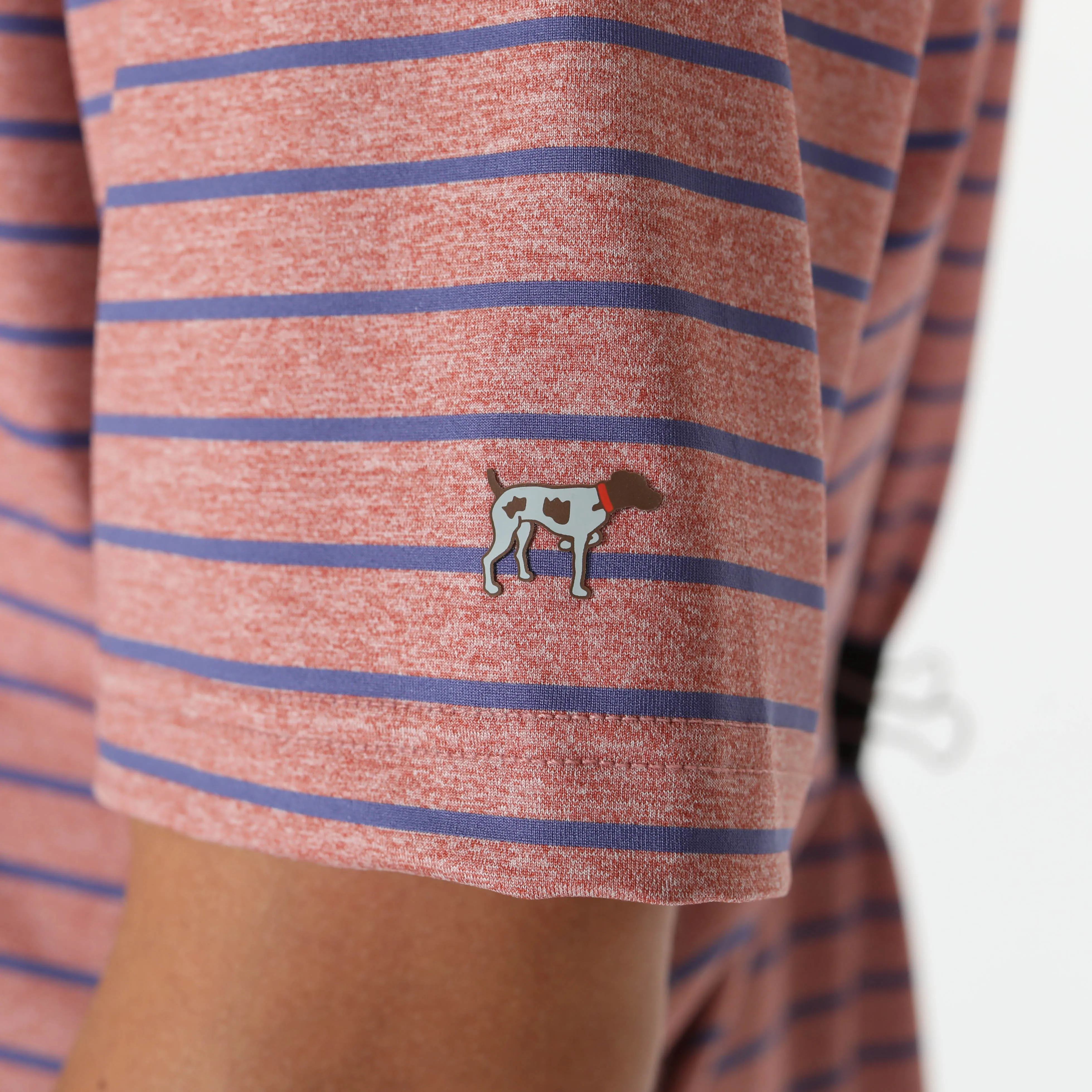 Performance Polo- Red Navy Stripe Final Sale