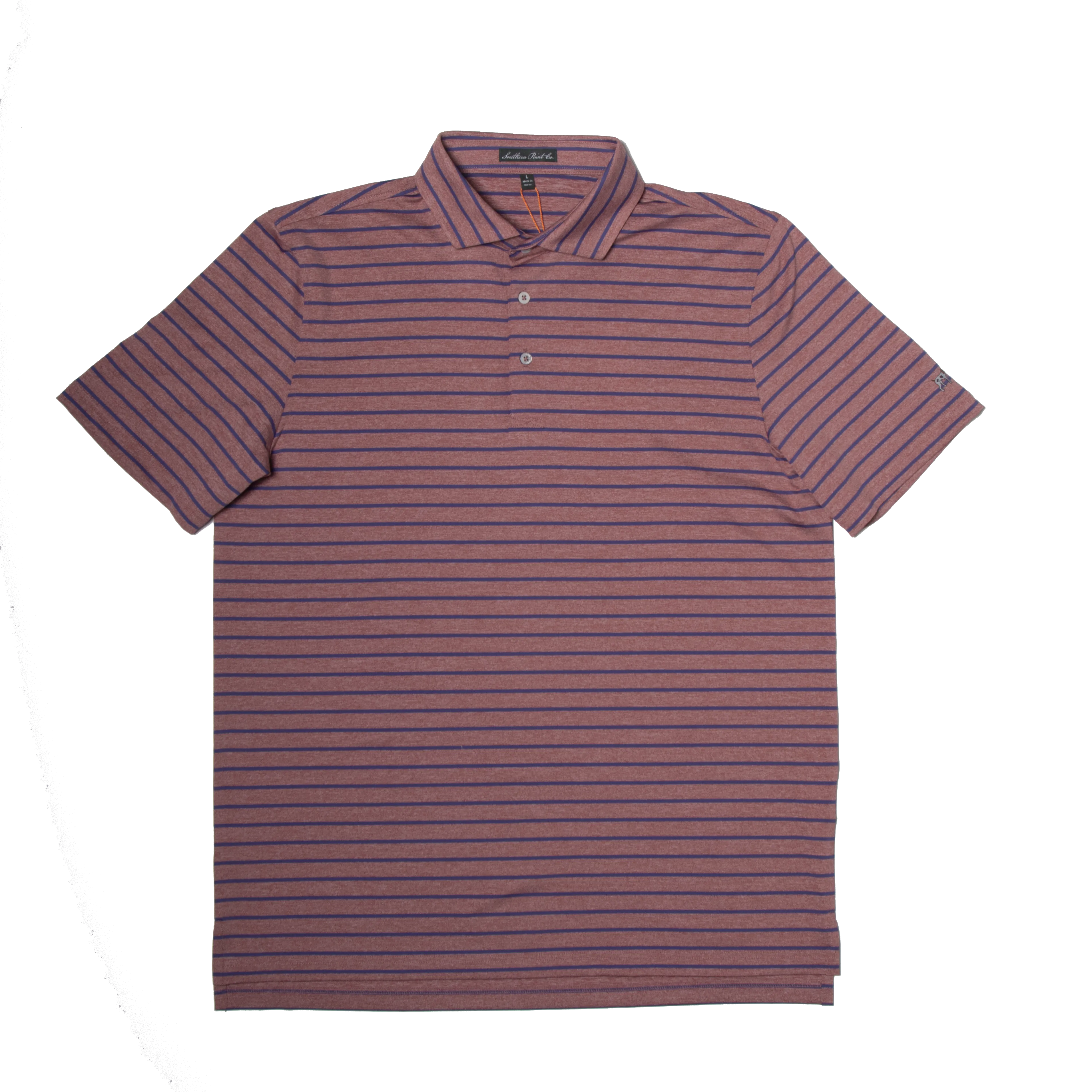 Performance Polo- Red Navy Stripe Final Sale