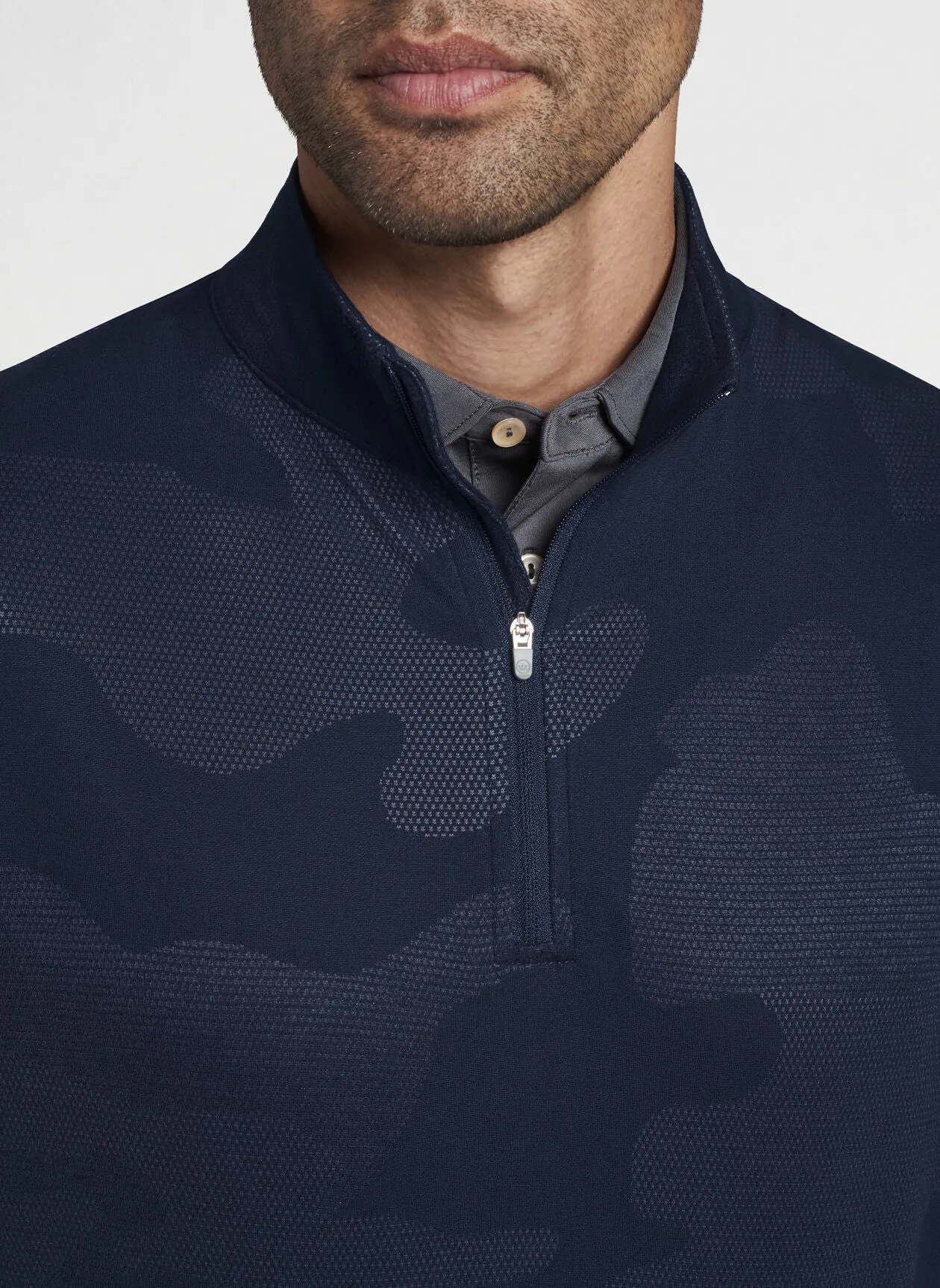 Perth Camo Performance Quarter-Zip- Navy