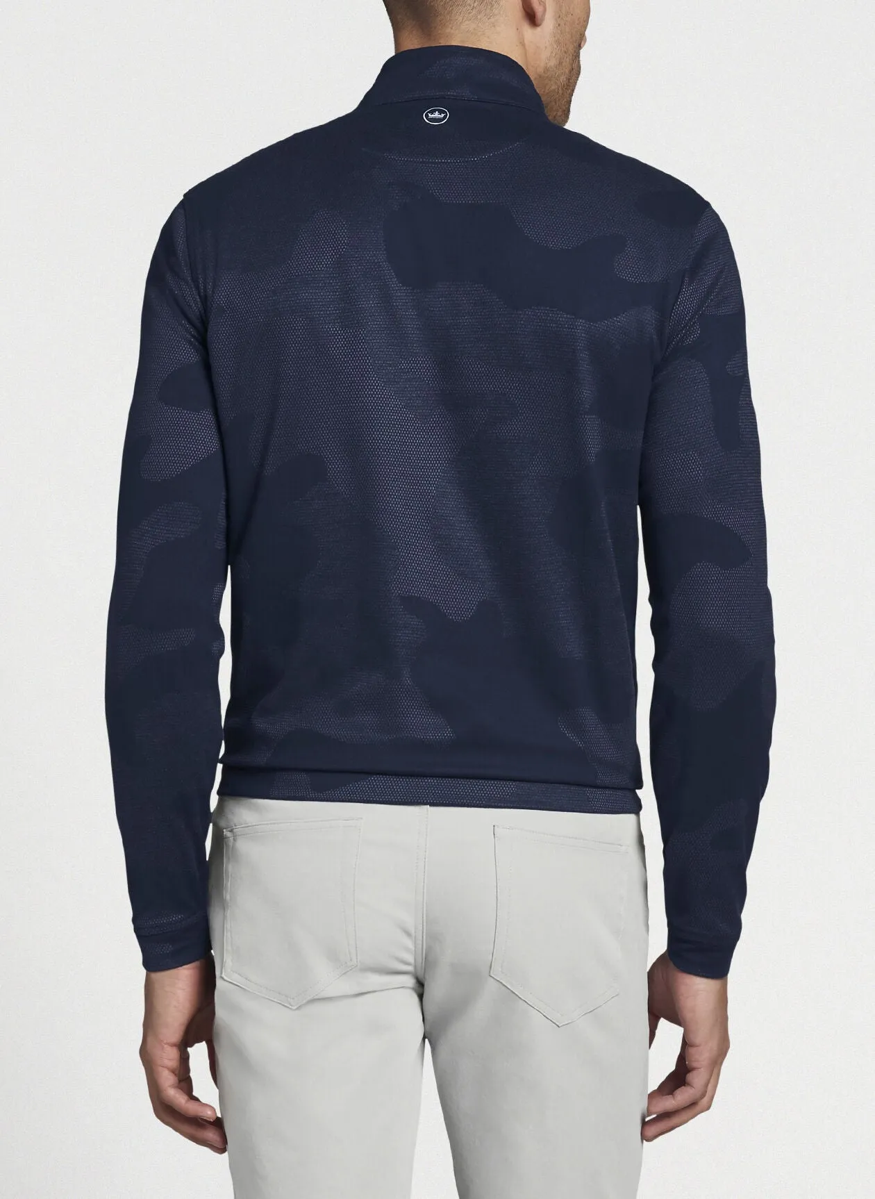 Perth Camo Performance Quarter-Zip- Navy