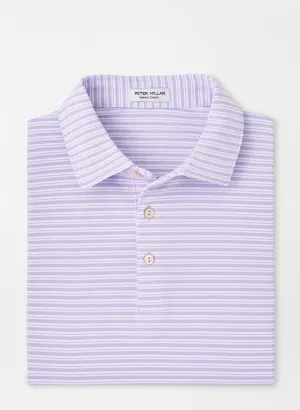 Peter Millar Mens Classic Fit Dellroy Performance Mesh Polo - PETAL PURPLE