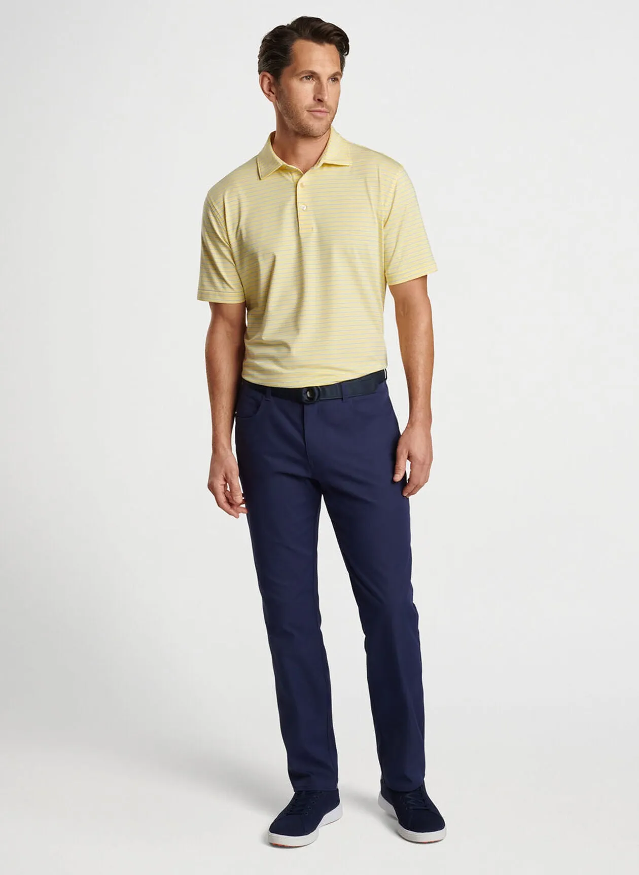 Peter Millar Mens Classic Fit Drum Performance Polo - COLADA