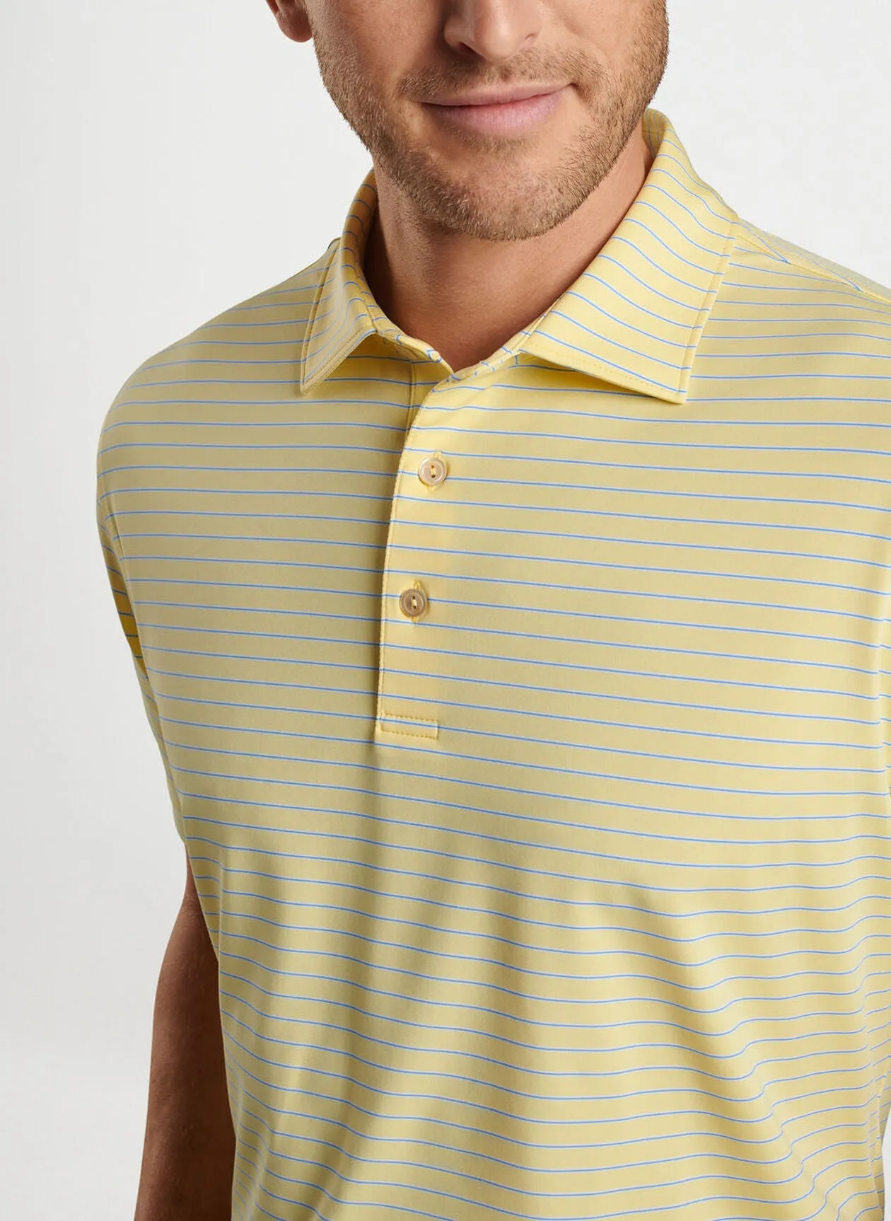 Peter Millar Mens Classic Fit Drum Performance Polo - COLADA