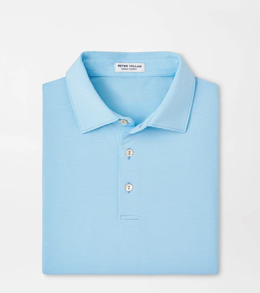 Peter Millar Mens Classic Fit Jubilee Performance Jersey Polo - COTTAGE BLUE