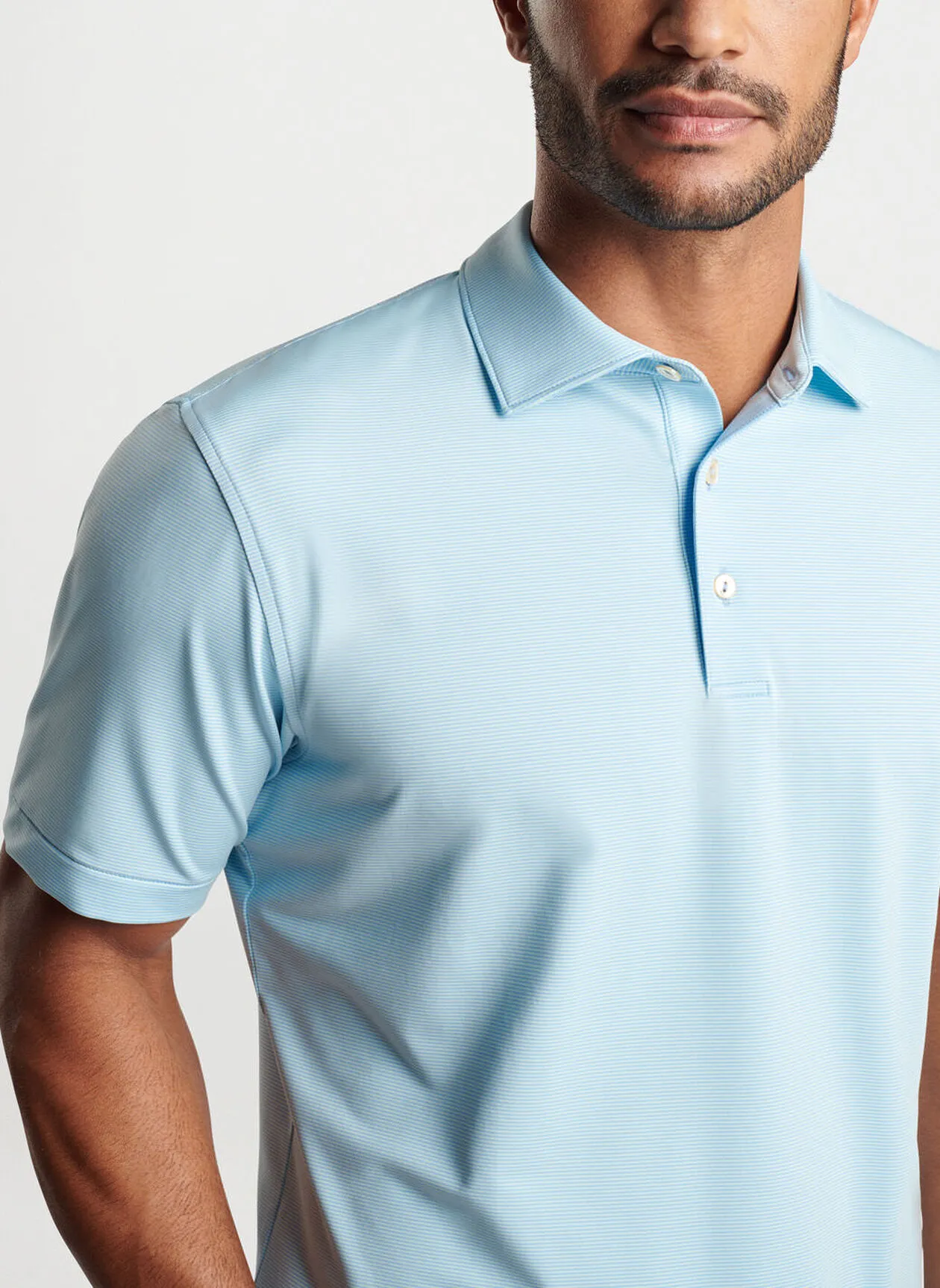 Peter Millar Mens Classic Fit Jubilee Performance Jersey Polo - COTTAGE BLUE