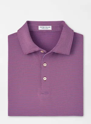 Peter Millar Mens Classic Fit Jubilee Performance Jersey Polo - Sean Self Collar - POMEGRANATE