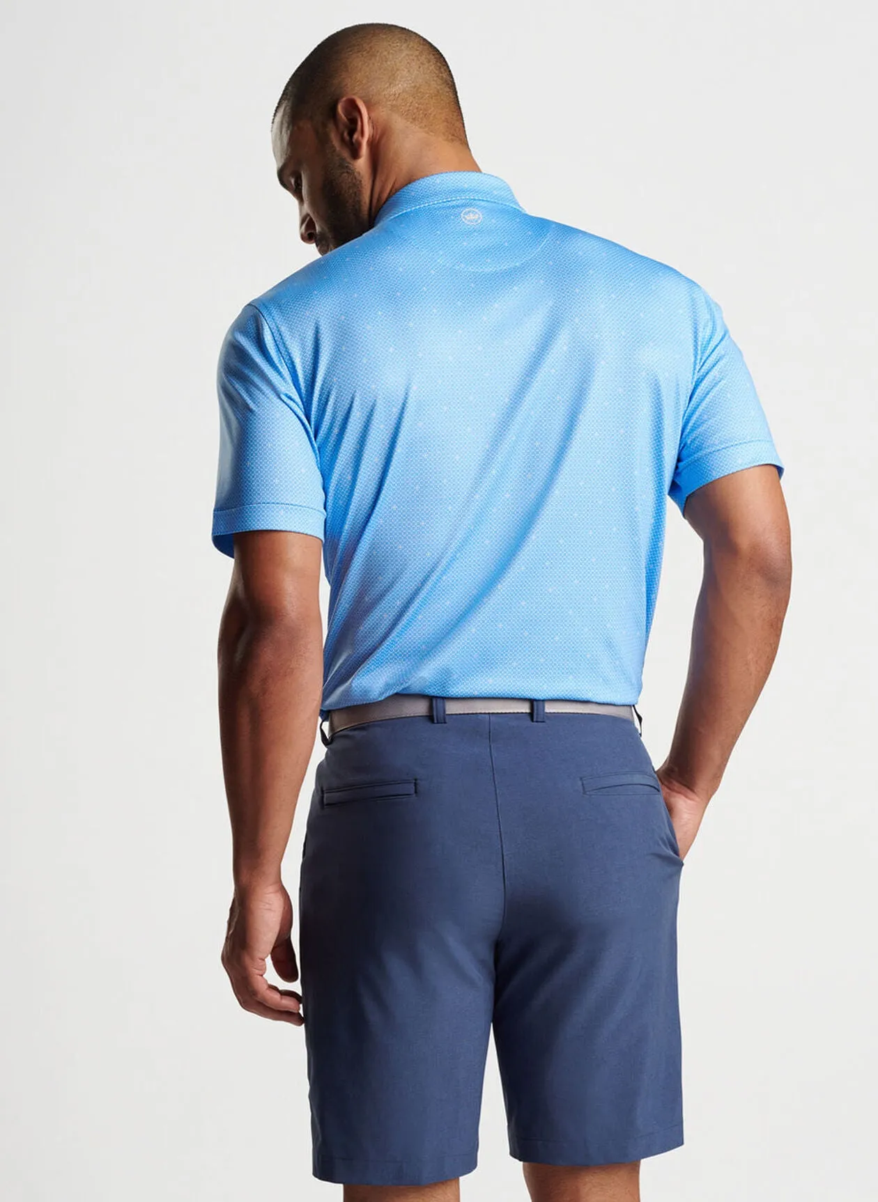 Peter Millar Mens Classic Fit North Star Performance Jersey Polo - LIBERTY BLUE
