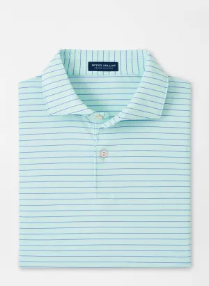 Peter Millar Mens Tailored Fit Duet Performance Jersey Polo - CAPRI BREEZE