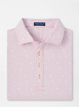 Peter Millar Mens Tailored Fit Mosaic Performance Jersey Polo - Kelly Hard Collar - SCRALET LILY