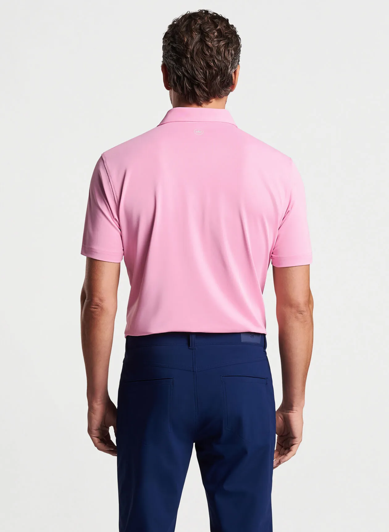Peter Millar Mens Tailored Fit Soul Performance Mesh Polo -SPRING BLOSSOM