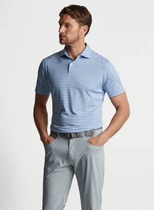 PETER MILLAR REES PERFORMANCE JERSEY POLO - BALTIC BLUE./BLUE FROST