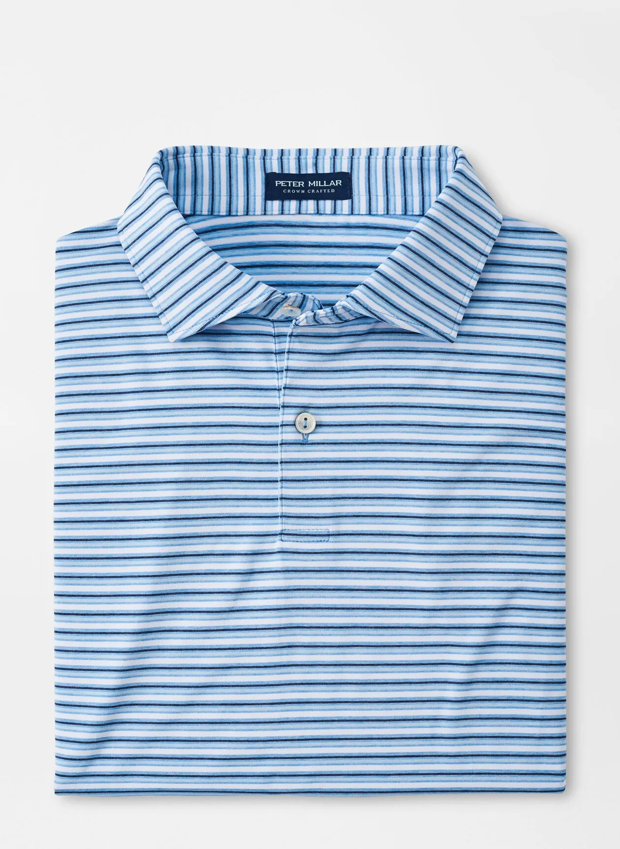 PETER MILLAR REES PERFORMANCE JERSEY POLO - BALTIC BLUE./BLUE FROST