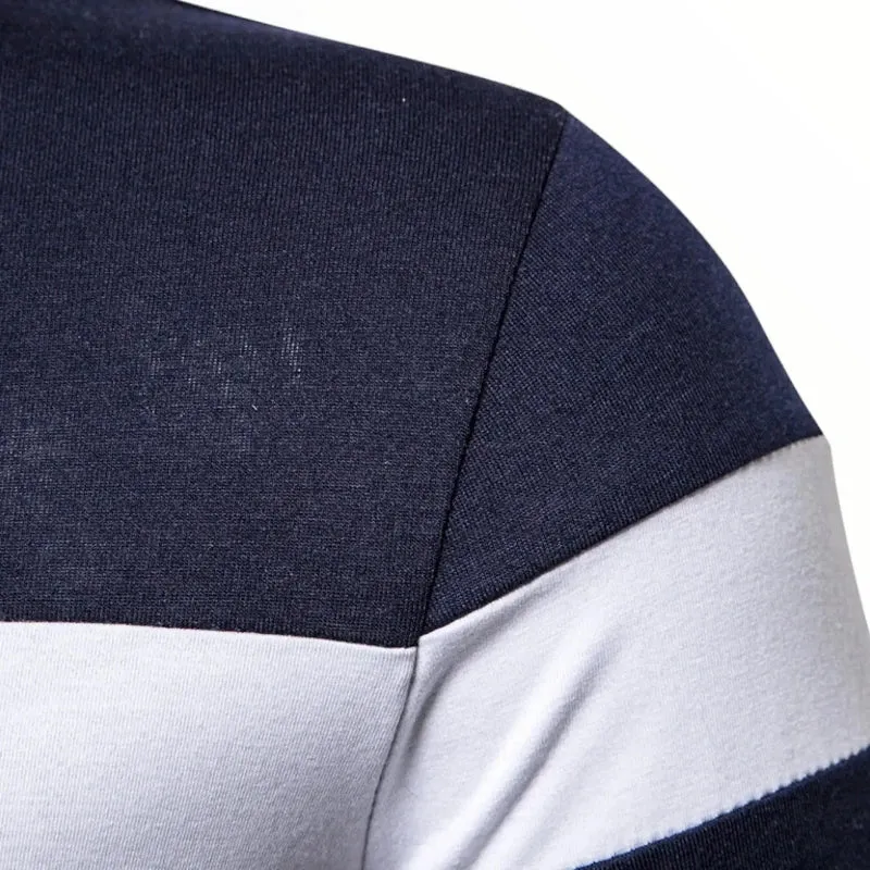 Polo bleu marine et blanc
