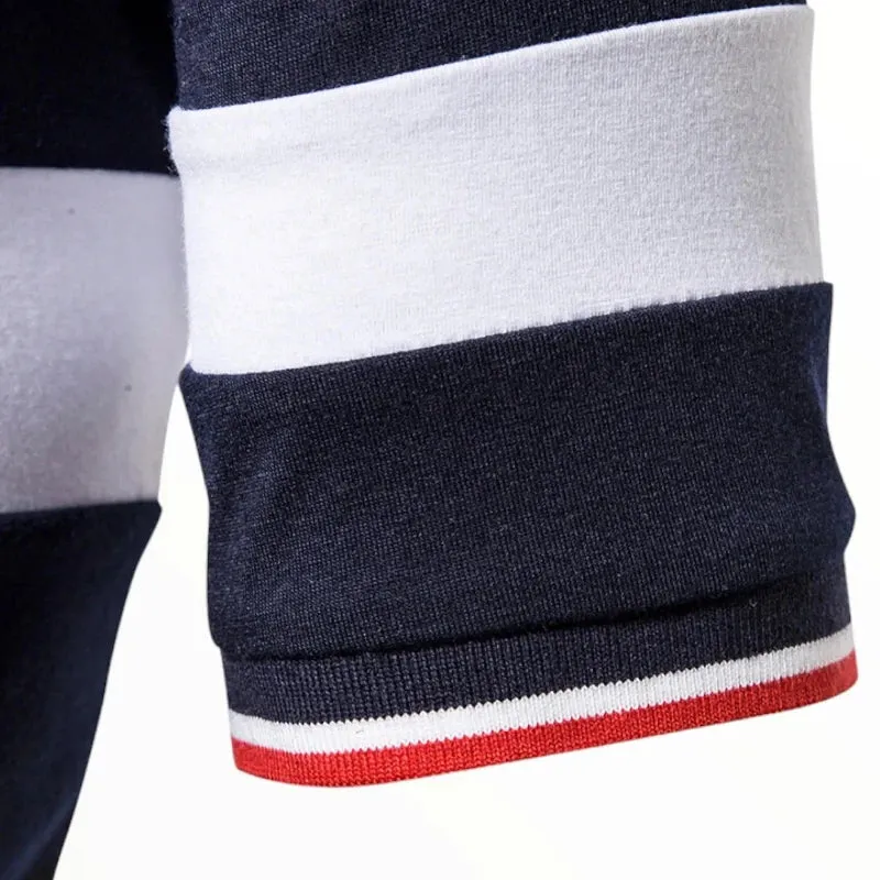 Polo bleu marine et blanc