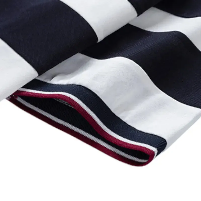 Polo bleu marine et blanc