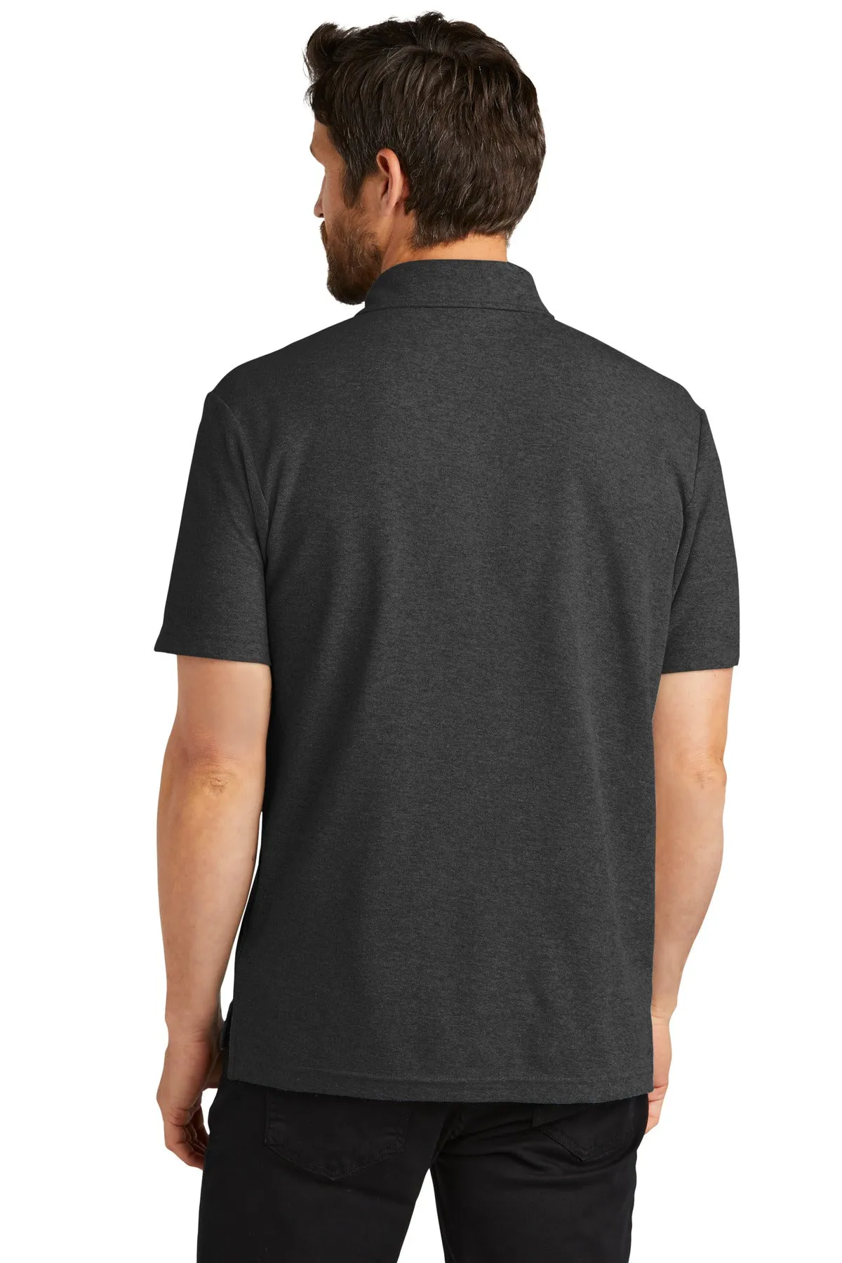 Port Authority C-FREE Cotton Blend Pique Pocket Polo K868 Charcoal Heather