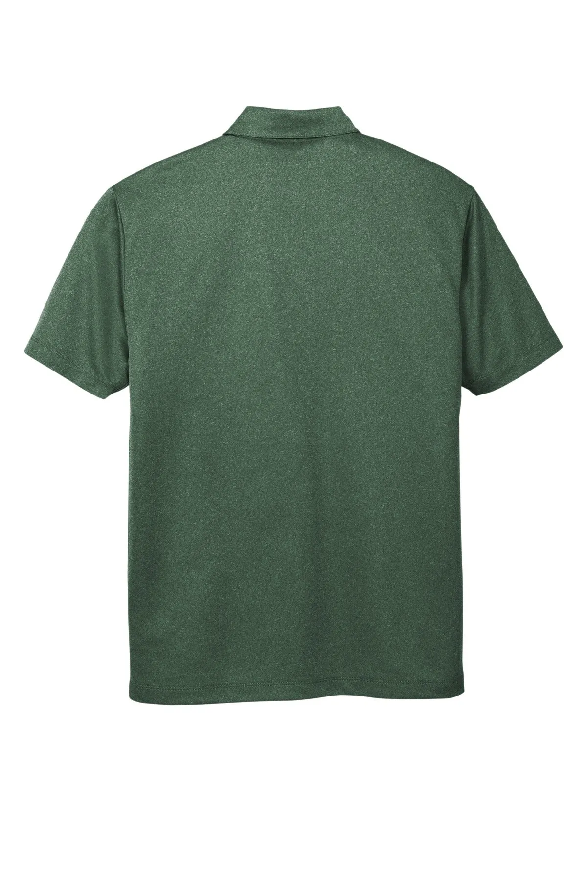 Port Authority  Heathered Silk Touch  Performance Polo. K542 Green Glen Heather