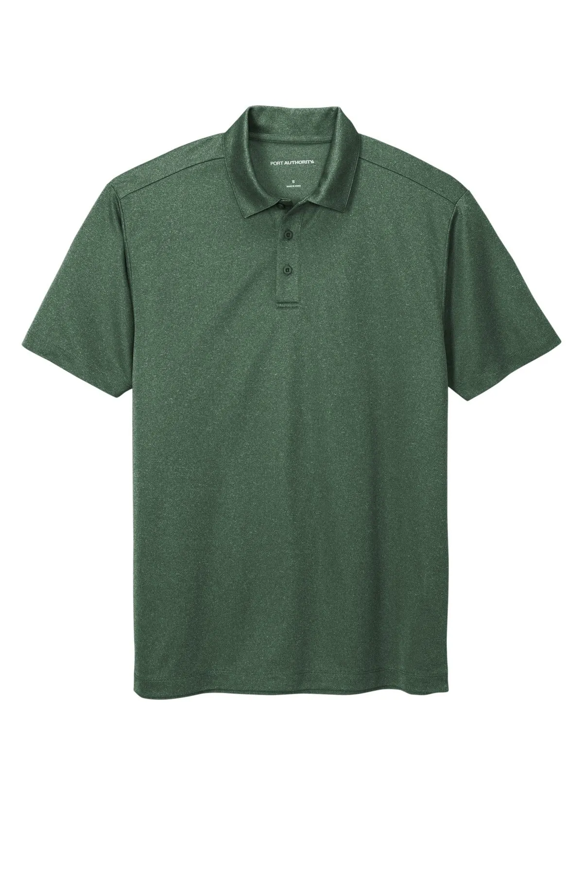 Port Authority  Heathered Silk Touch  Performance Polo. K542 Green Glen Heather