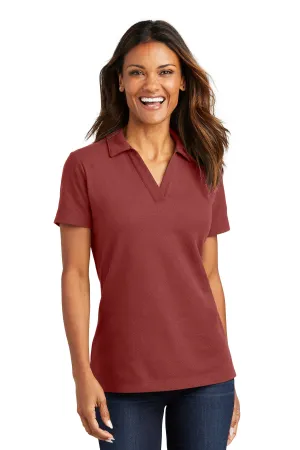 Port Authority Women's C-FREE Cotton Blend Pique Polo LK867 Garnet