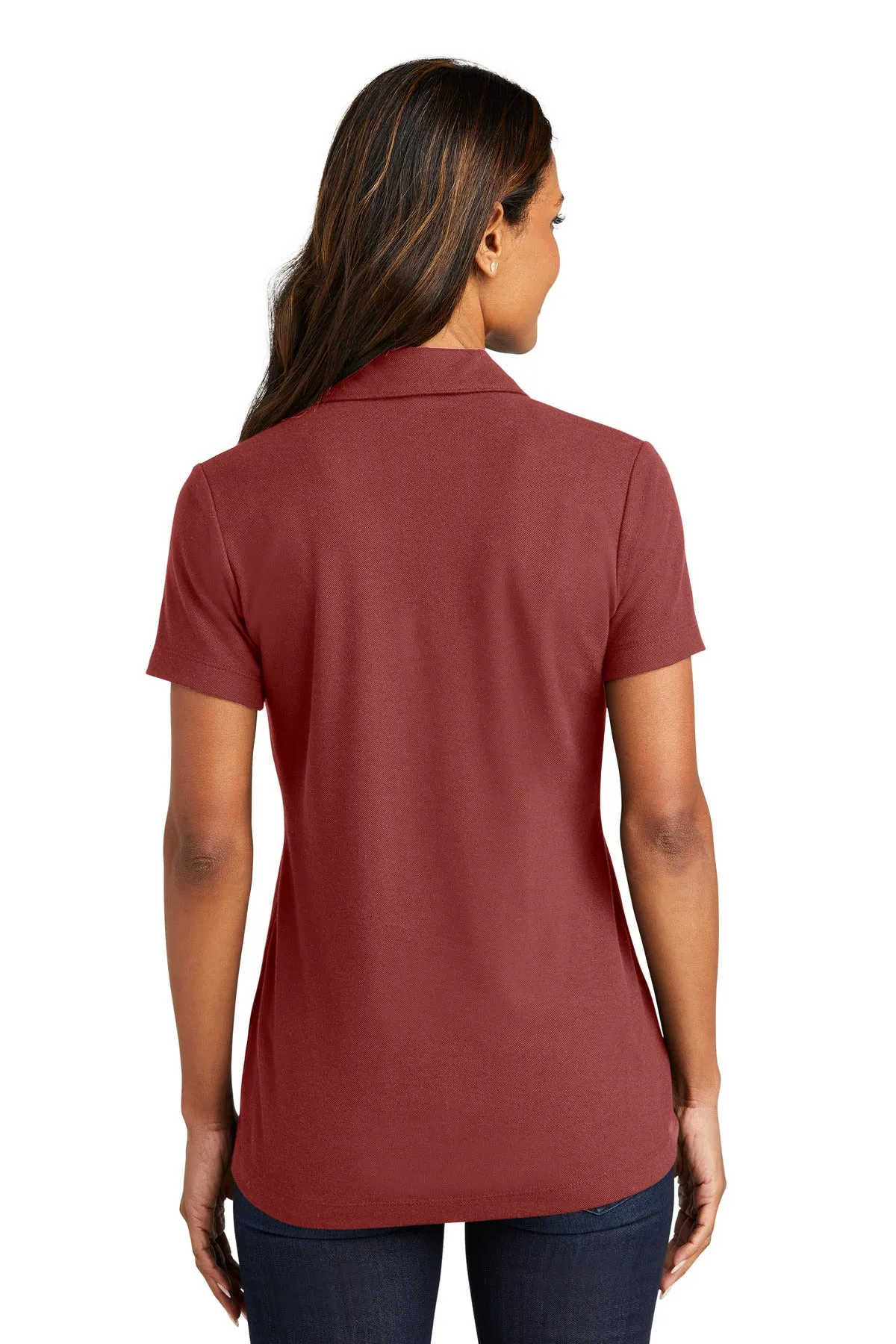 Port Authority Women's C-FREE Cotton Blend Pique Polo LK867 Garnet