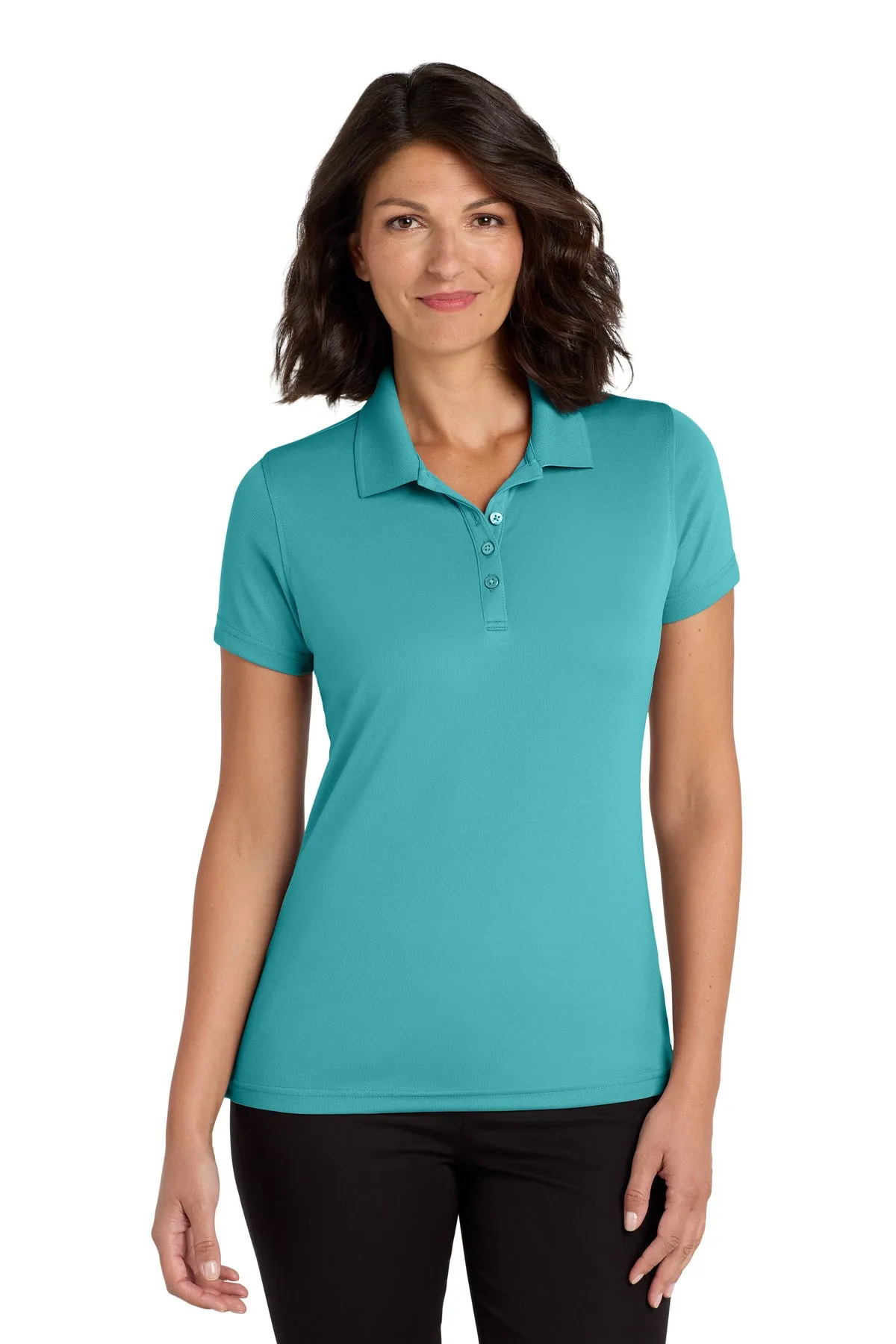 Port Authority Women's Dry Zone UV Micro-Mesh Polo. LK110 Aquamarine