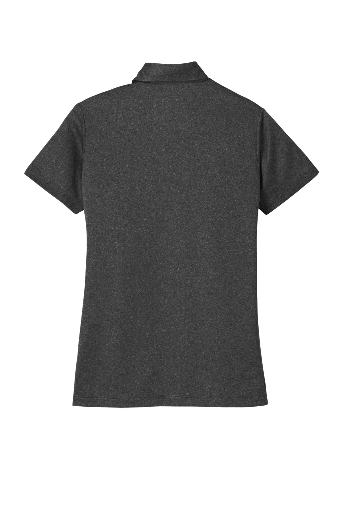 Port Authority  Women's Heathered Silk Touch  Performance Polo. LK542 Black Heather