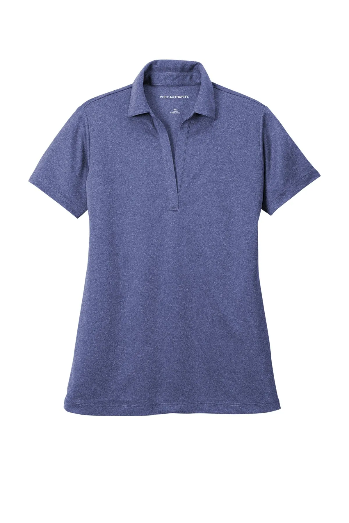 Port Authority  Women's Heathered Silk Touch  Performance Polo. LK542 Royal Heather