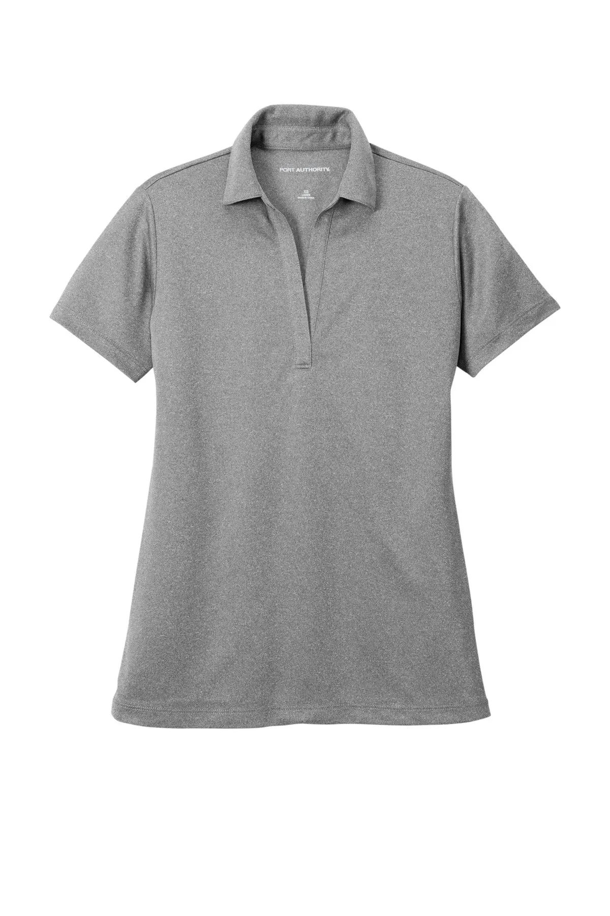 Port Authority  Women's Heathered Silk Touch  Performance Polo. LK542 Shadow Grey Heather