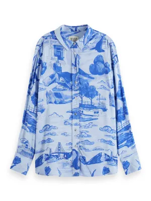 Printed Relaxed Fit Shirt - Journey of the Free Mind Print 177656