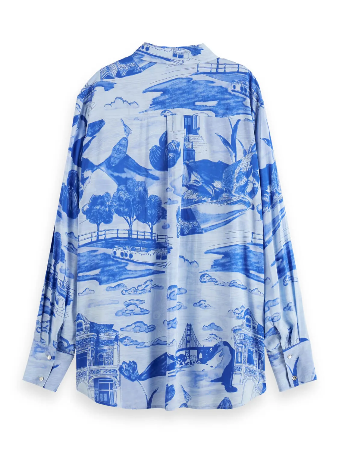 Printed Relaxed Fit Shirt - Journey of the Free Mind Print 177656