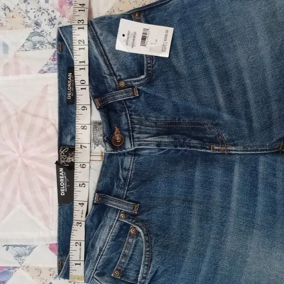 PRPS Delorean Mid Regular Fit Jeans Distressed NWT. Size 24