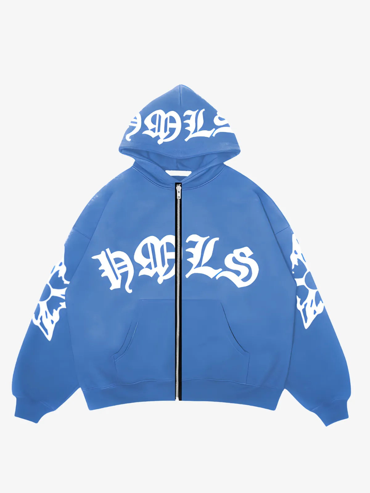 PUFF PRINT ZIPPER HOODIE