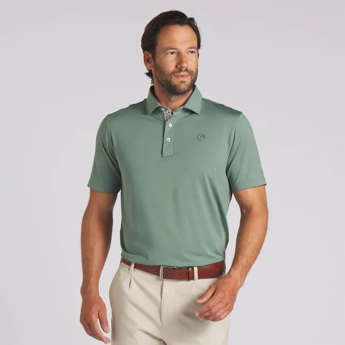 Puma Men's AP Floral Trim Golf Polo