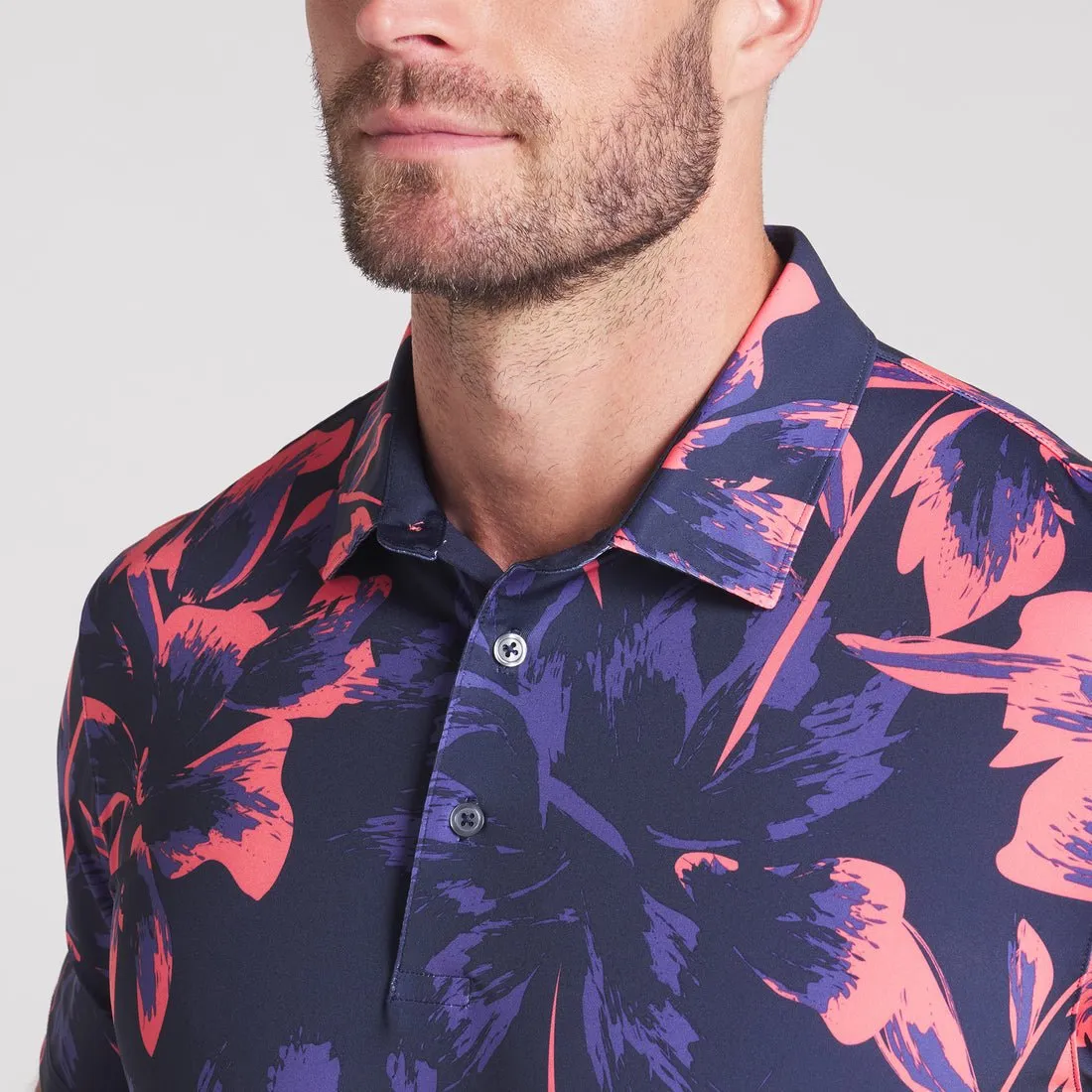 Puma Men's MATTR Broken Flower Golf Polo
