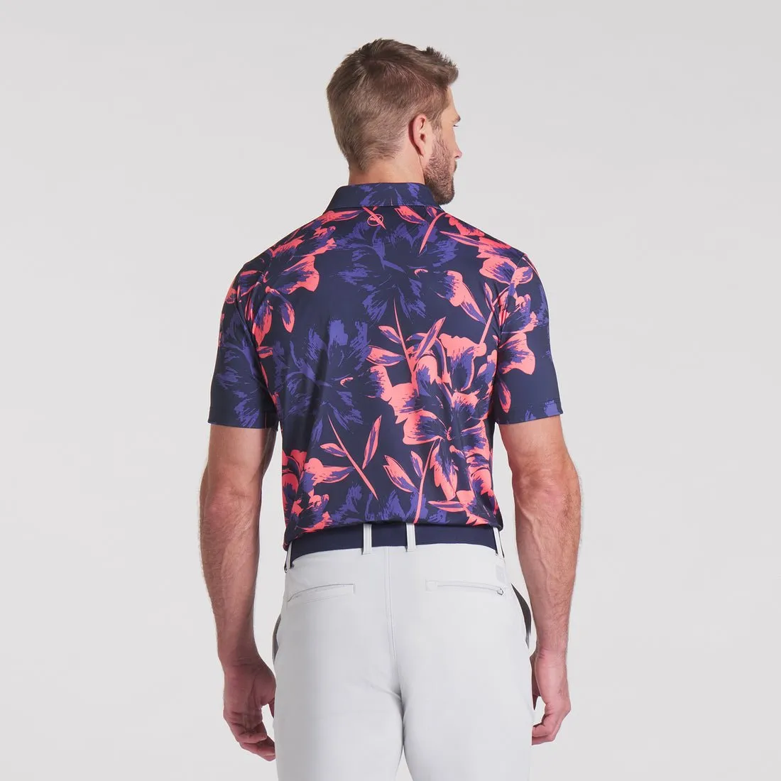 Puma Men's MATTR Broken Flower Golf Polo