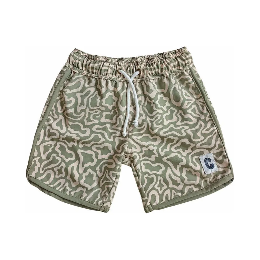 Quick Dry Beach Short - Butterflight Olive