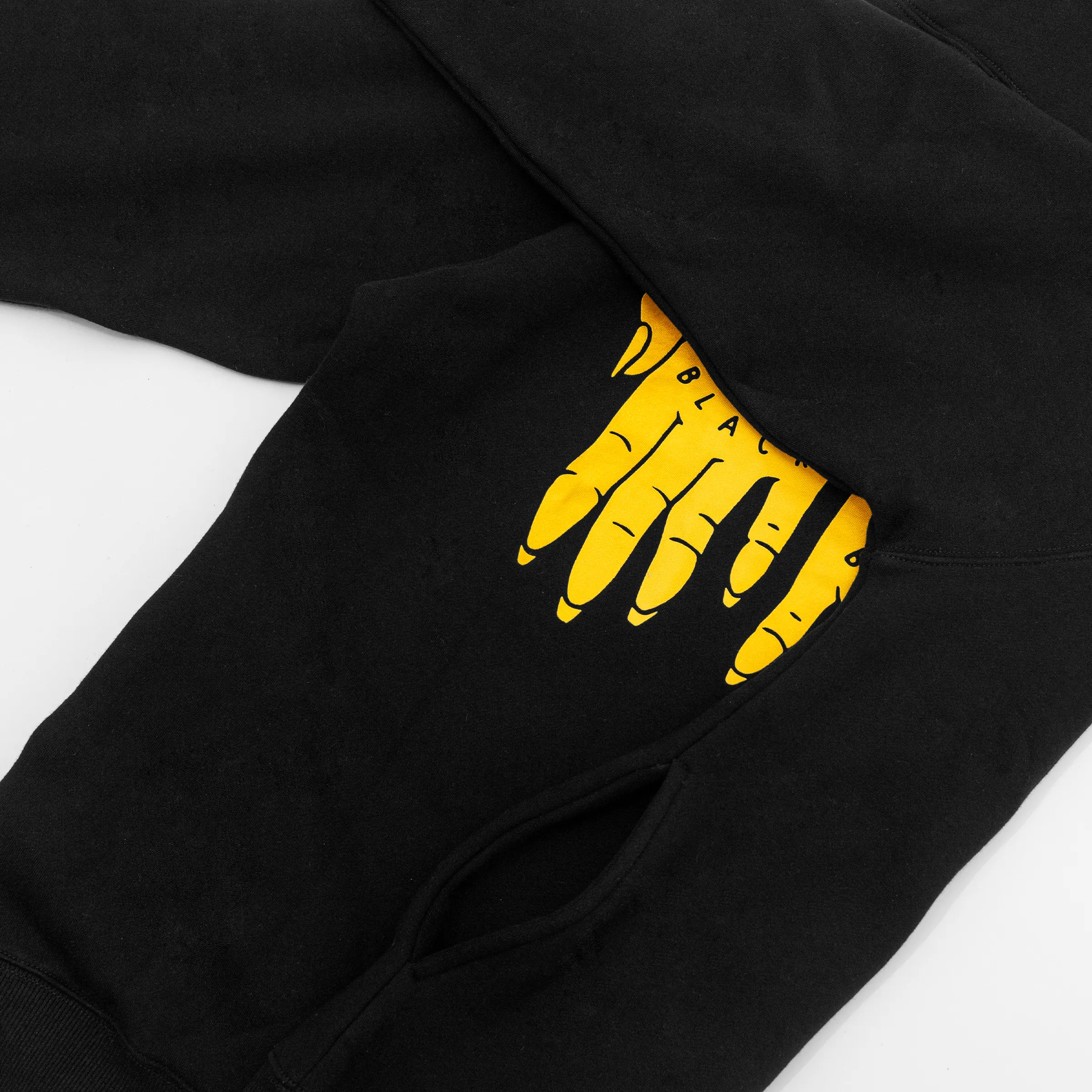 "PREMIUM" OVERSIZED HANDS HOODIE - GOLD/BLACK