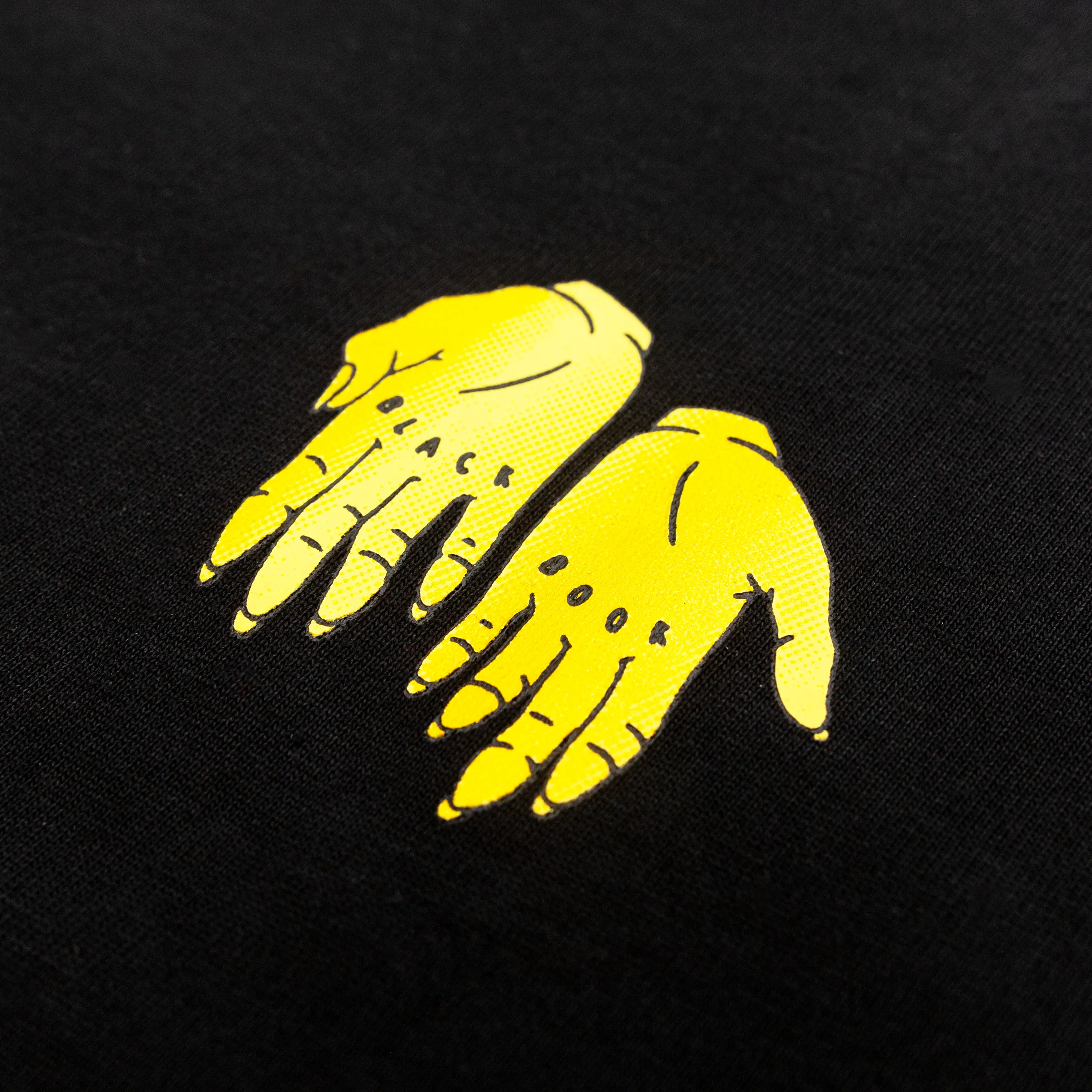 "PREMIUM" OVERSIZED HANDS HOODIE - GOLD/BLACK