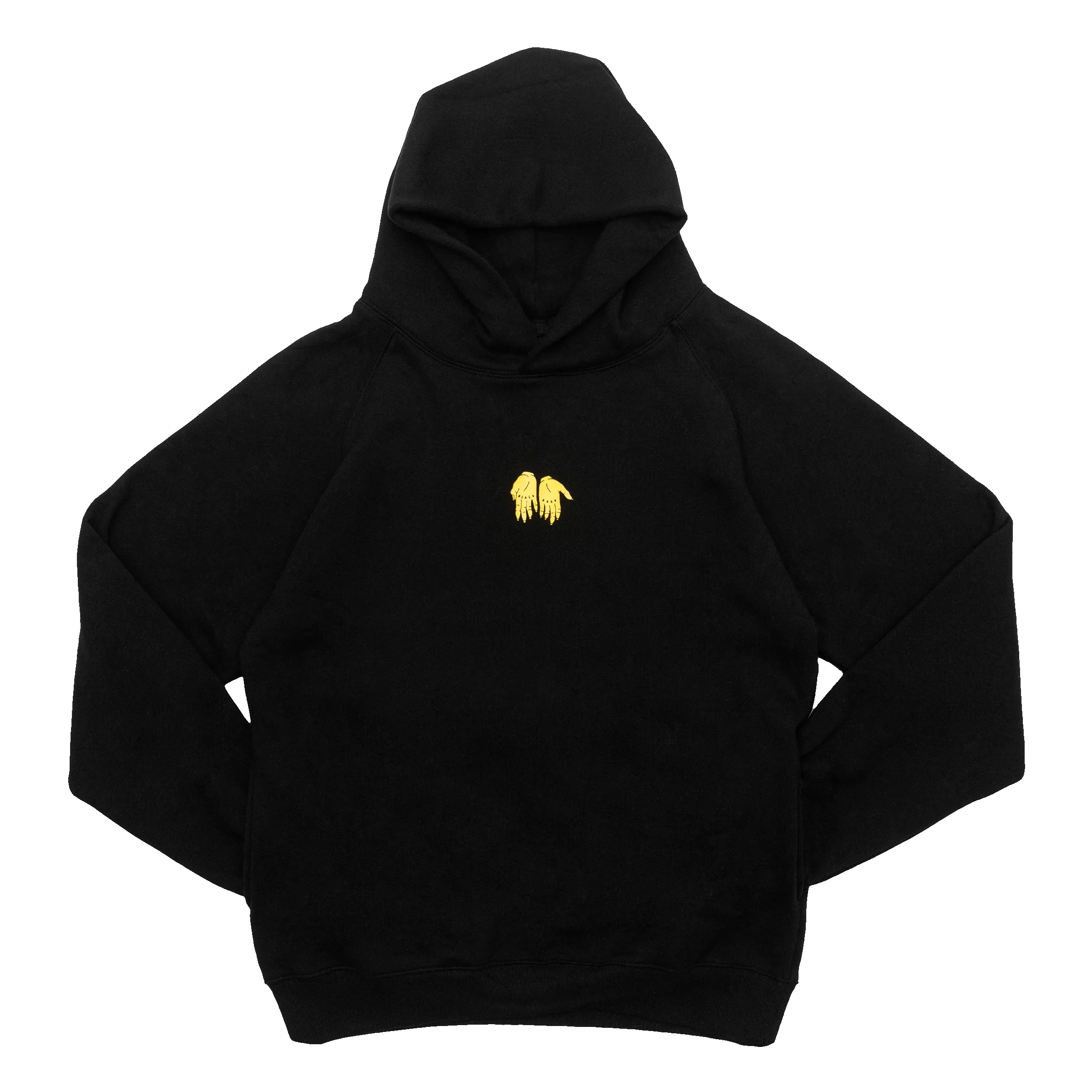 "PREMIUM" OVERSIZED HANDS HOODIE - GOLD/BLACK