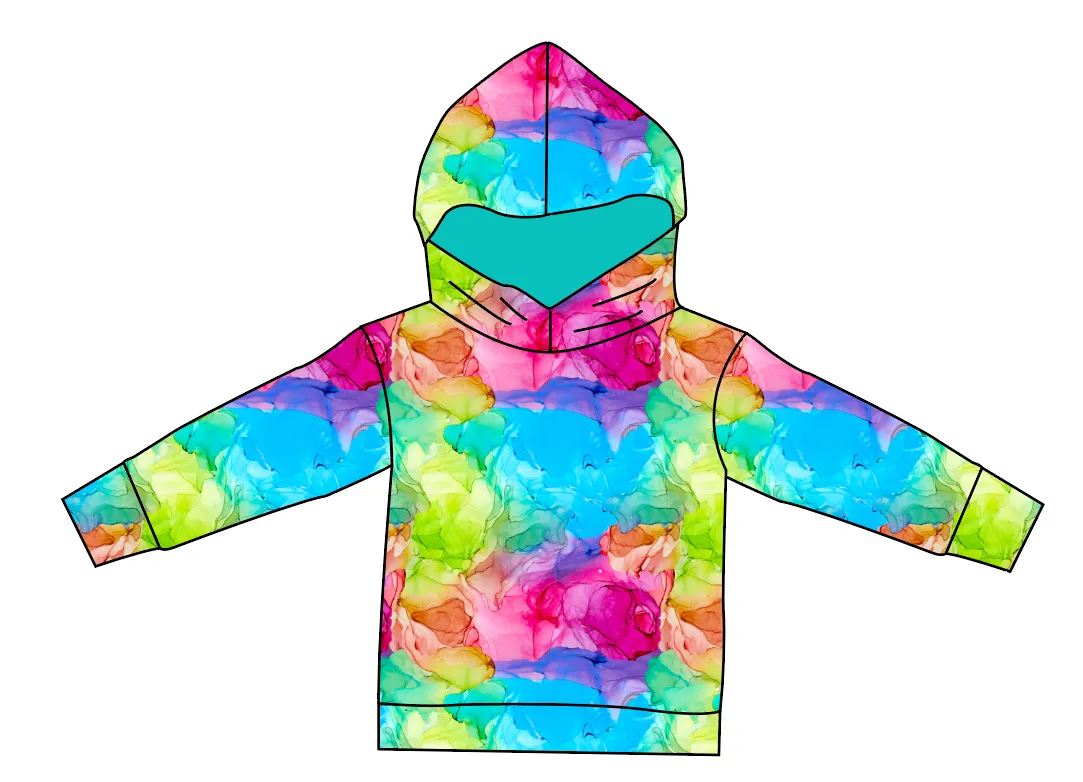 Rainbow Splash Oversized Hoodie
