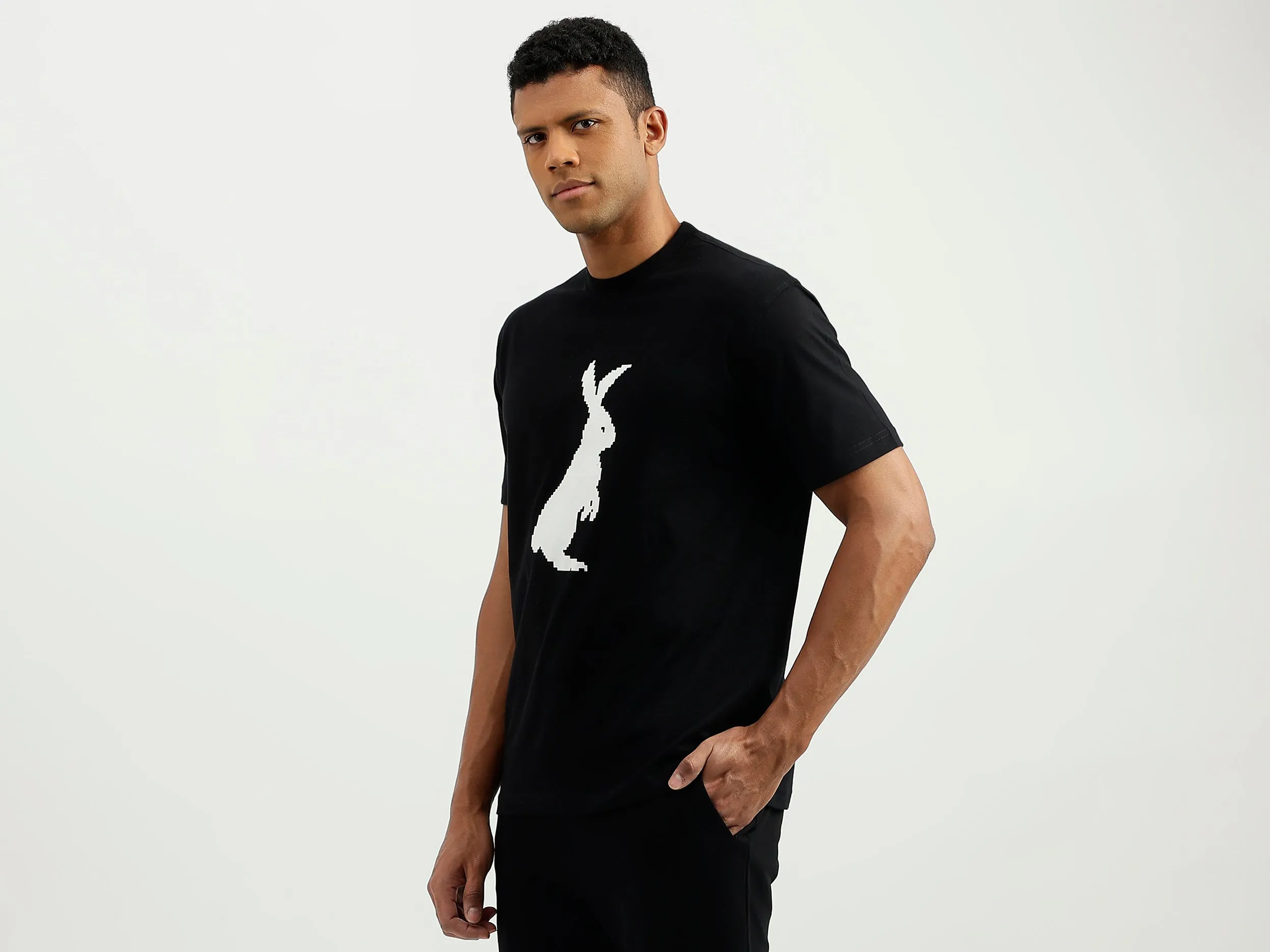 Relaxed Fit Round Neck Printed T-Shirt