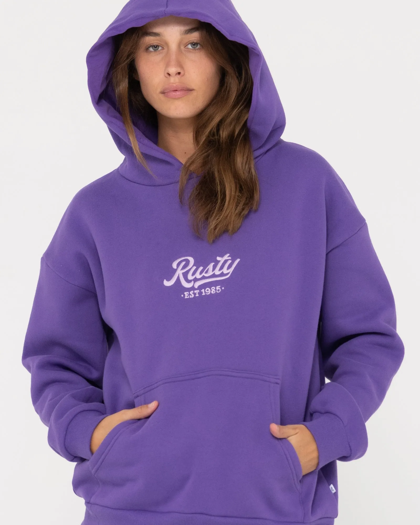 RUSTY OLD SCHOOL OVERSIZE HOODED FLEECE