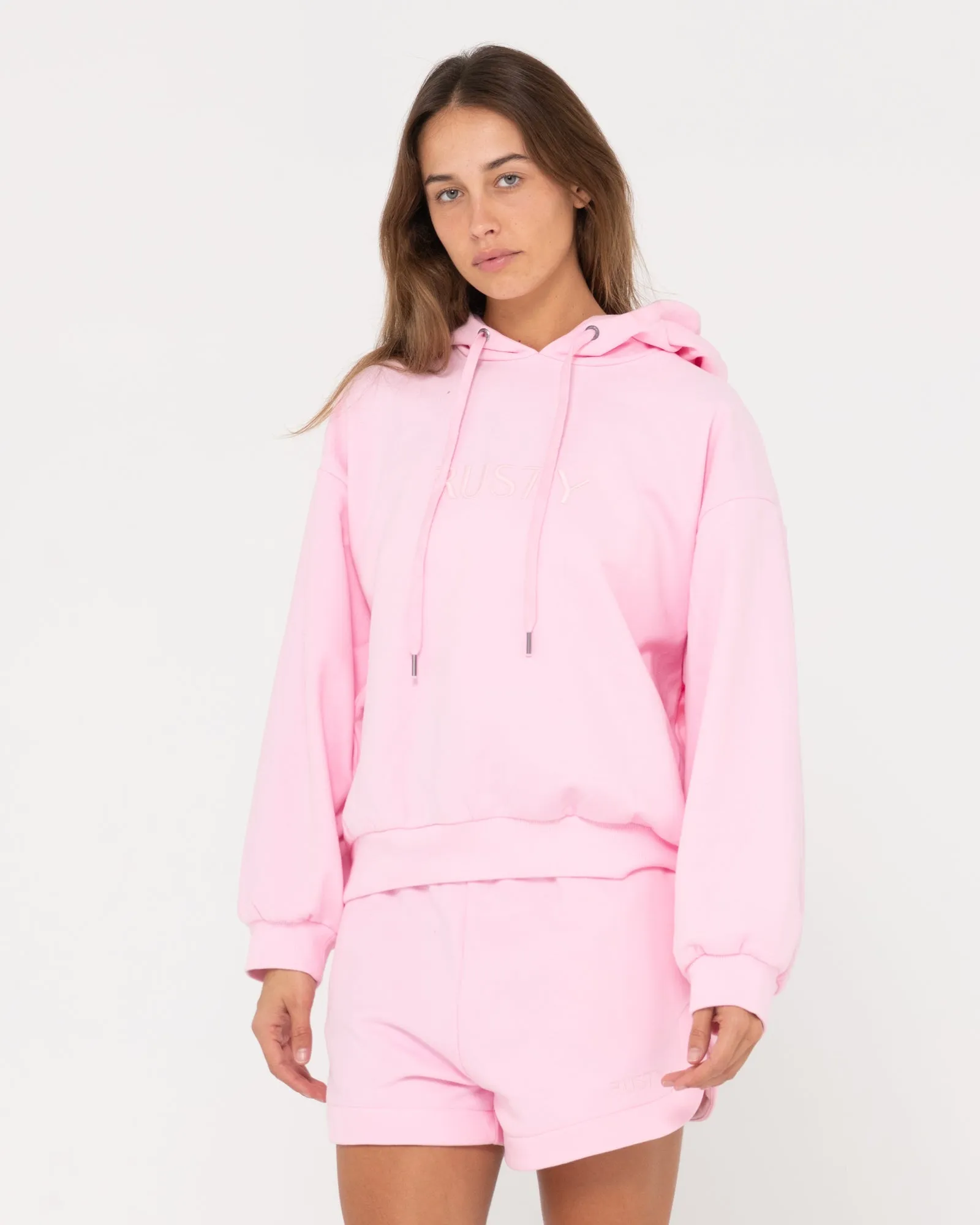 RUSTY SIGNATURE OVERSIZE HOODED FLEECE