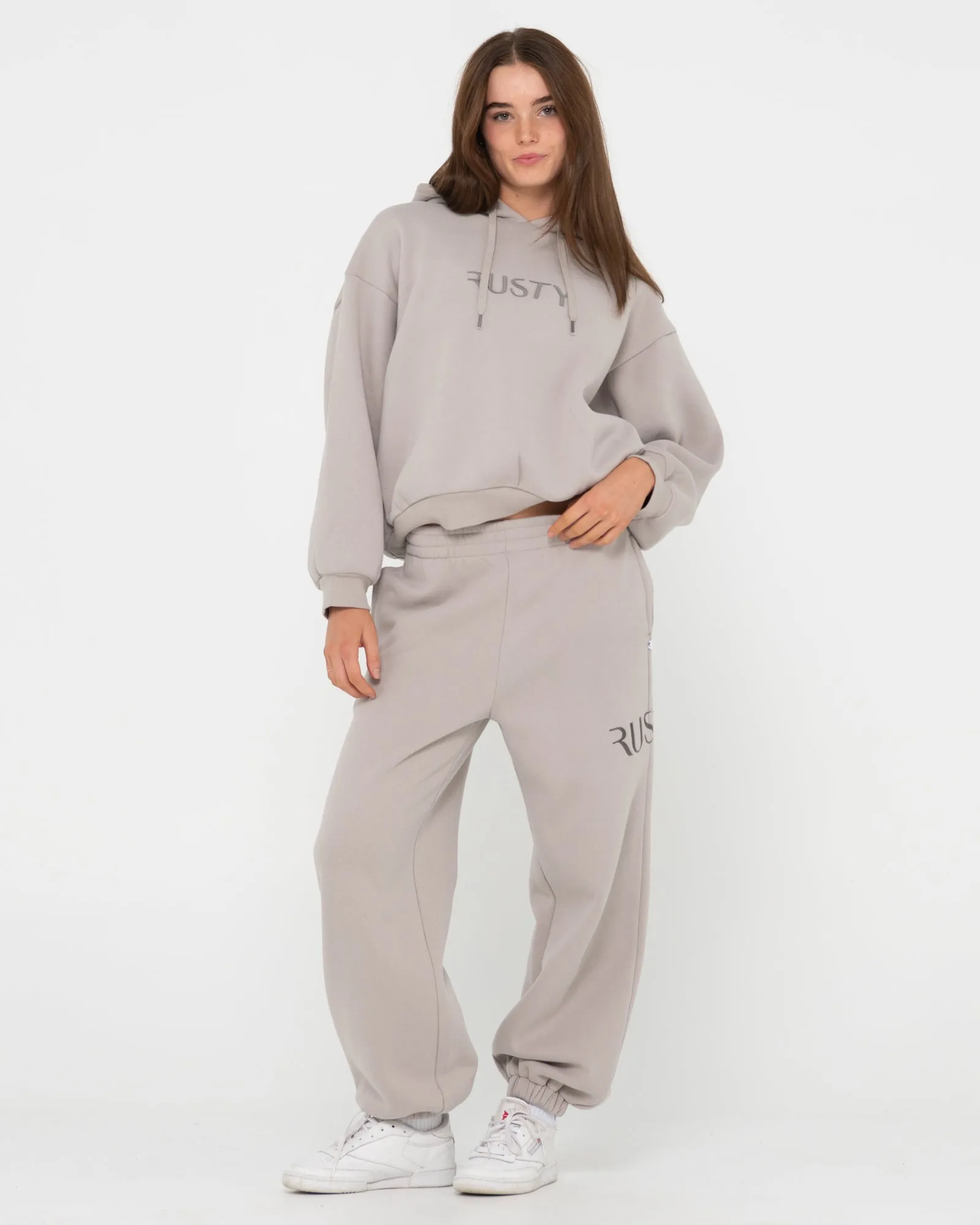 RUSTY SIGNATURE OVERSIZE HOODED FLEECE