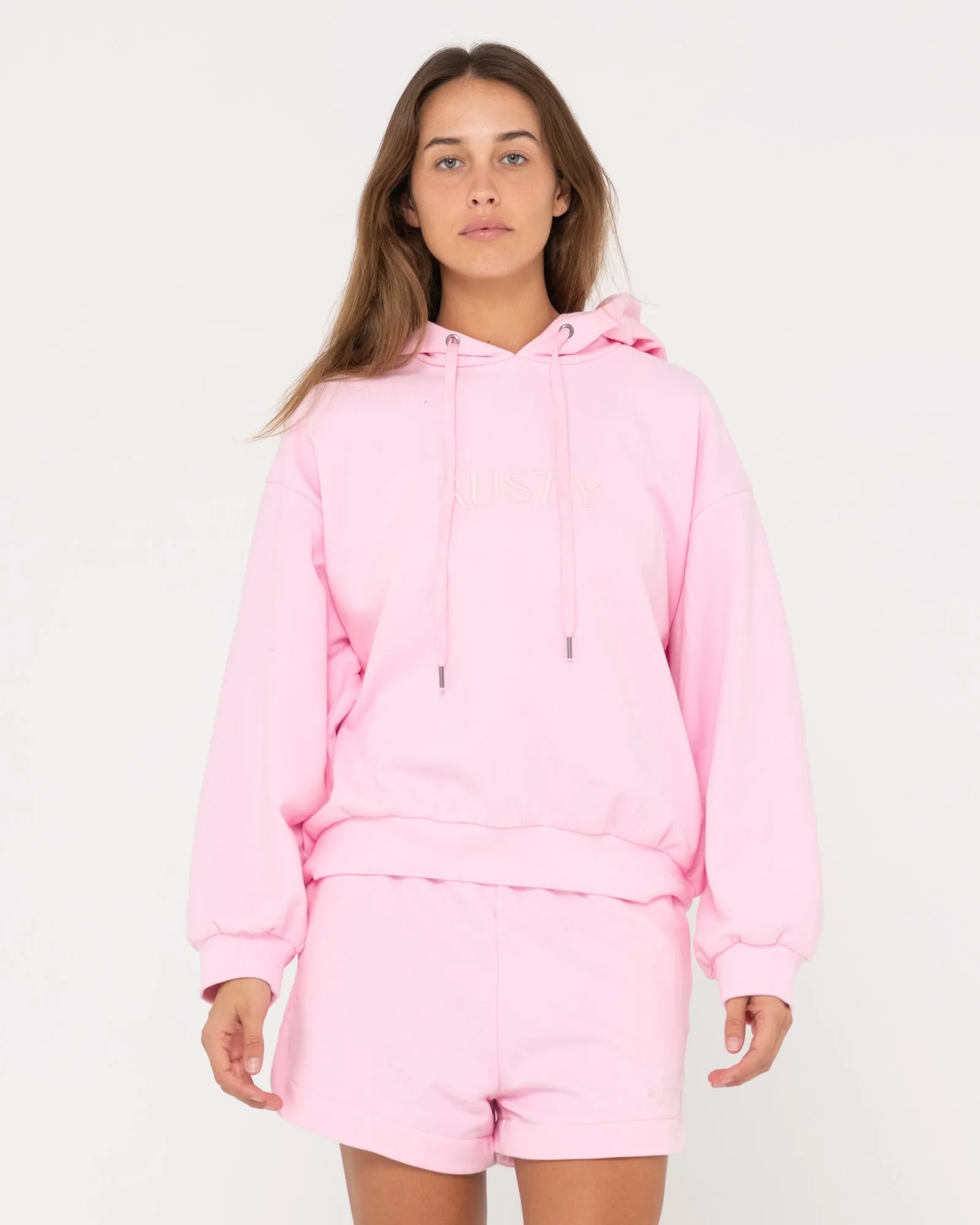 RUSTY SIGNATURE OVERSIZE HOODED FLEECE