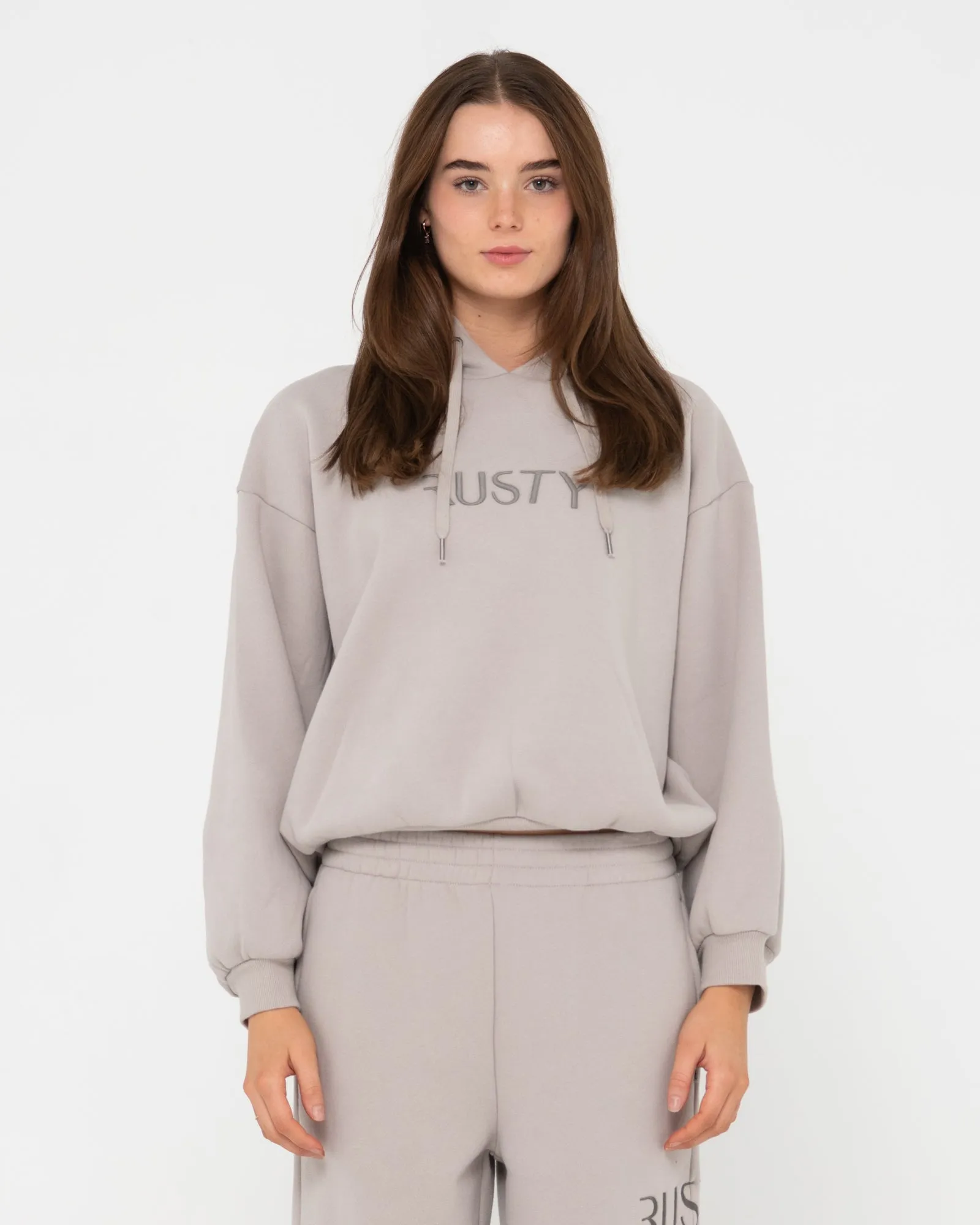 RUSTY SIGNATURE OVERSIZE HOODED FLEECE